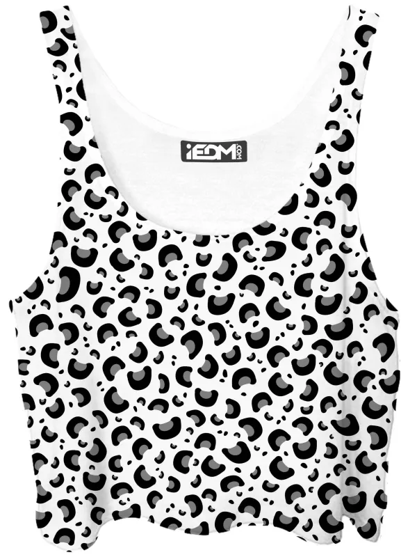 Snow Leopard Print Crop Top sold by iEDM