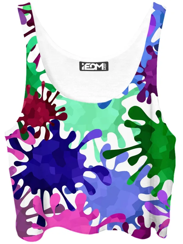 Neon Paint Splatter Crop Top sold by iEDM