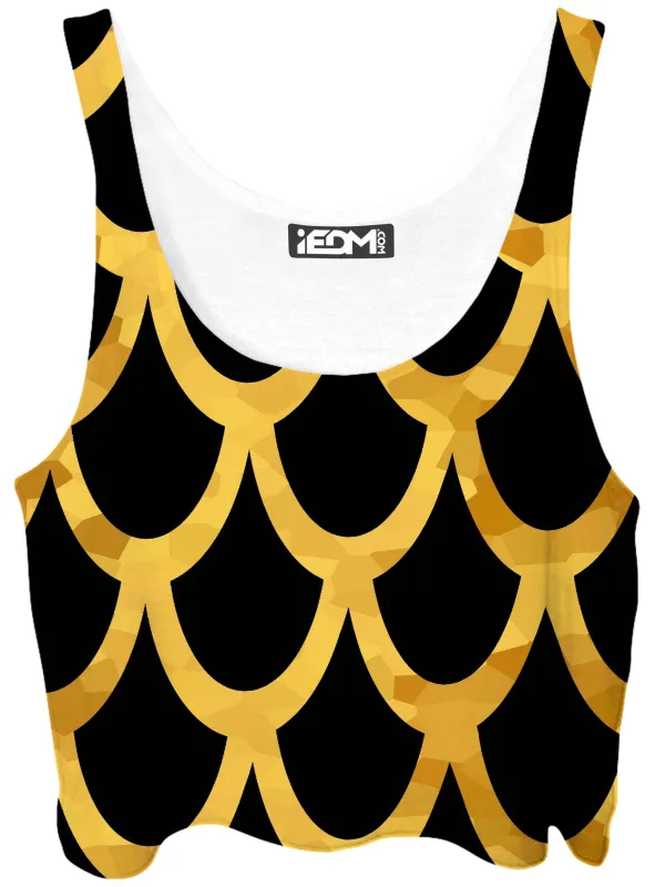 Mermaid Scales Gold Crop Top sold by iEDM
