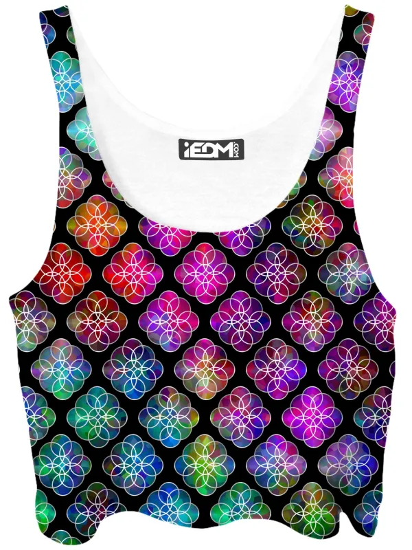 Rings of Color Pattern Crop Top sold by iEDM