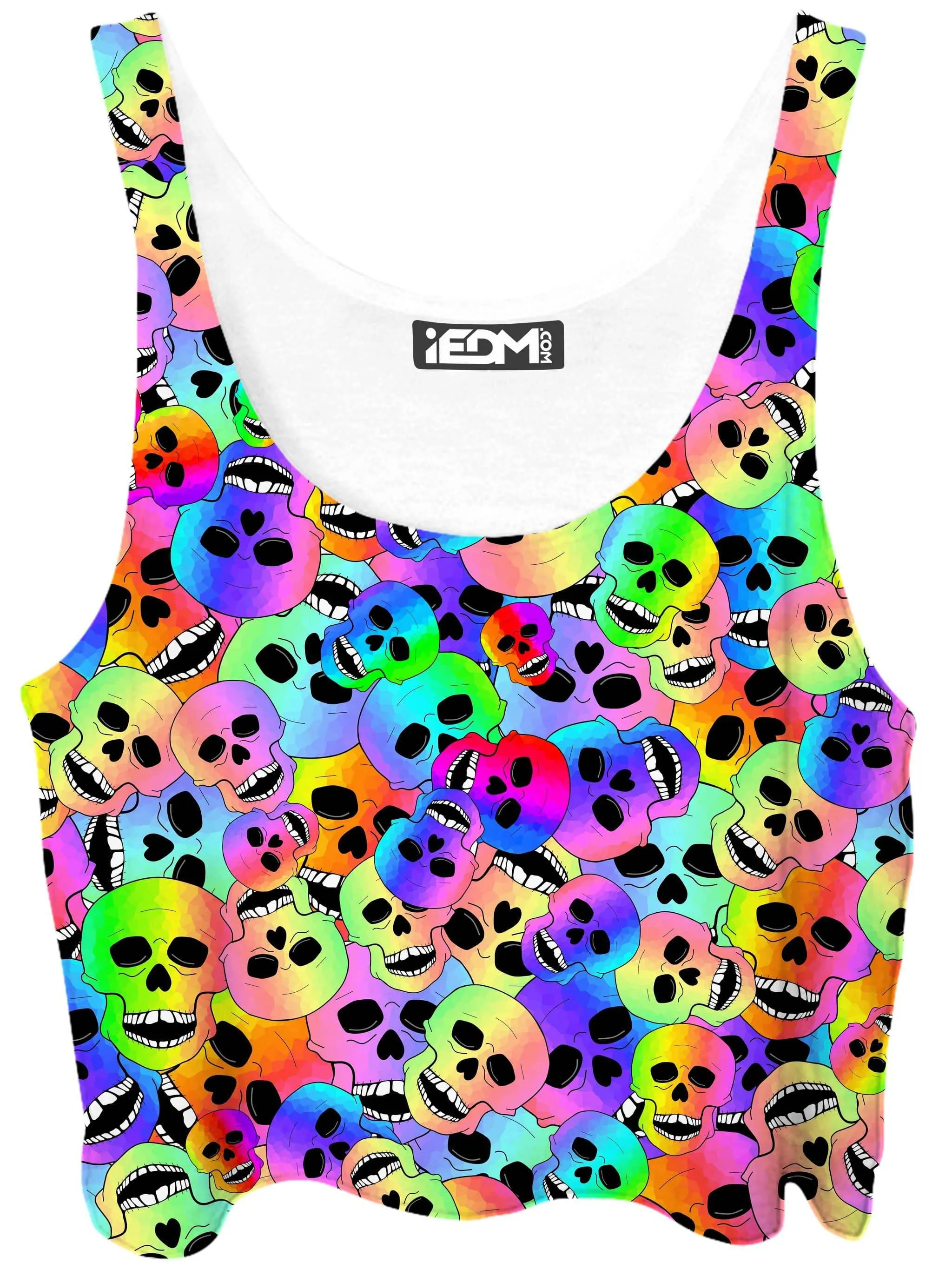 Happy Skulls Crop Top sold by iEDM