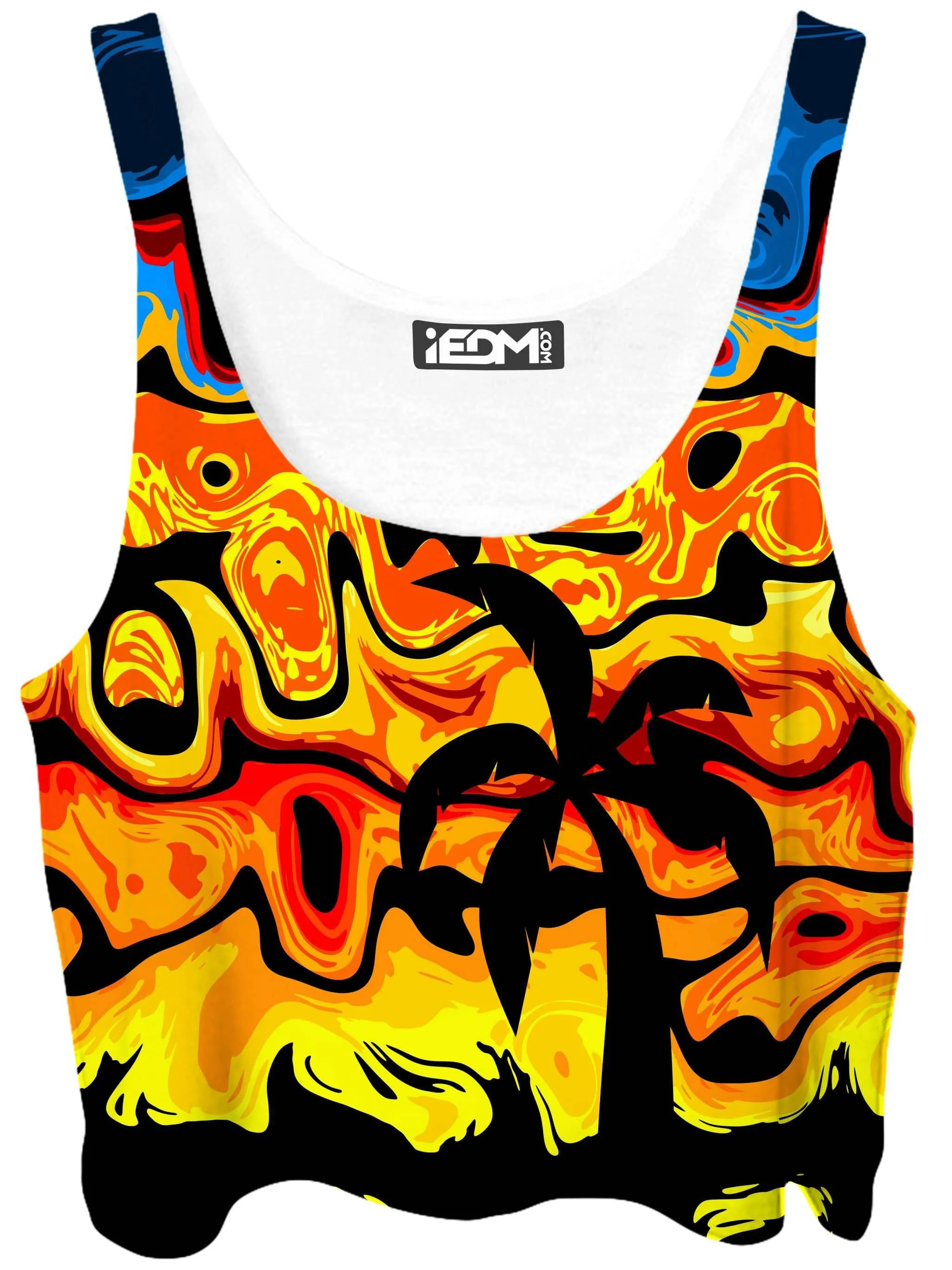 Abstract Summer Sunset Crop Top sold by iEDM