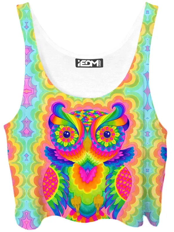 Cosmic Owl Crop Top sold by iEDM