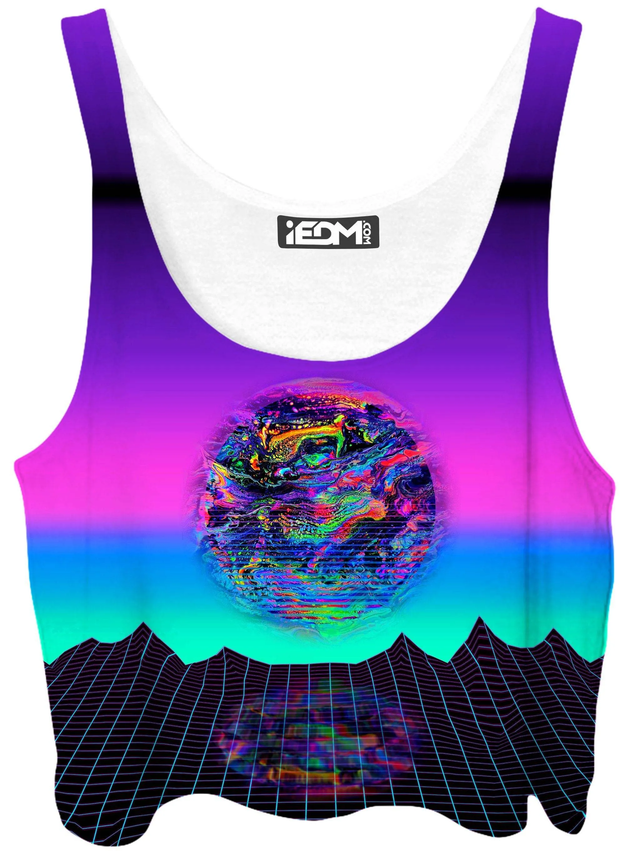 Psychedelic Outrun Crop Top sold by iEDM