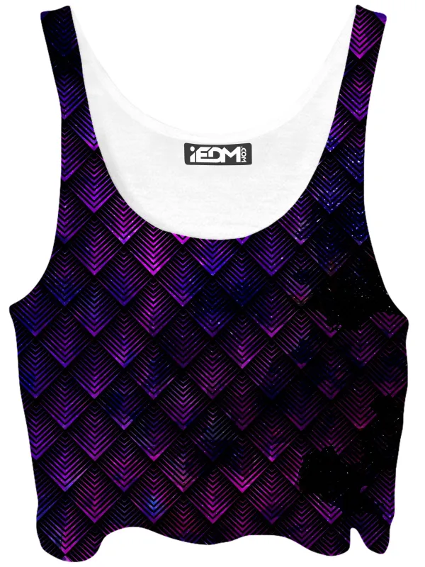 Galactic Dragon Scale Purple Crop Top sold by iEDM
