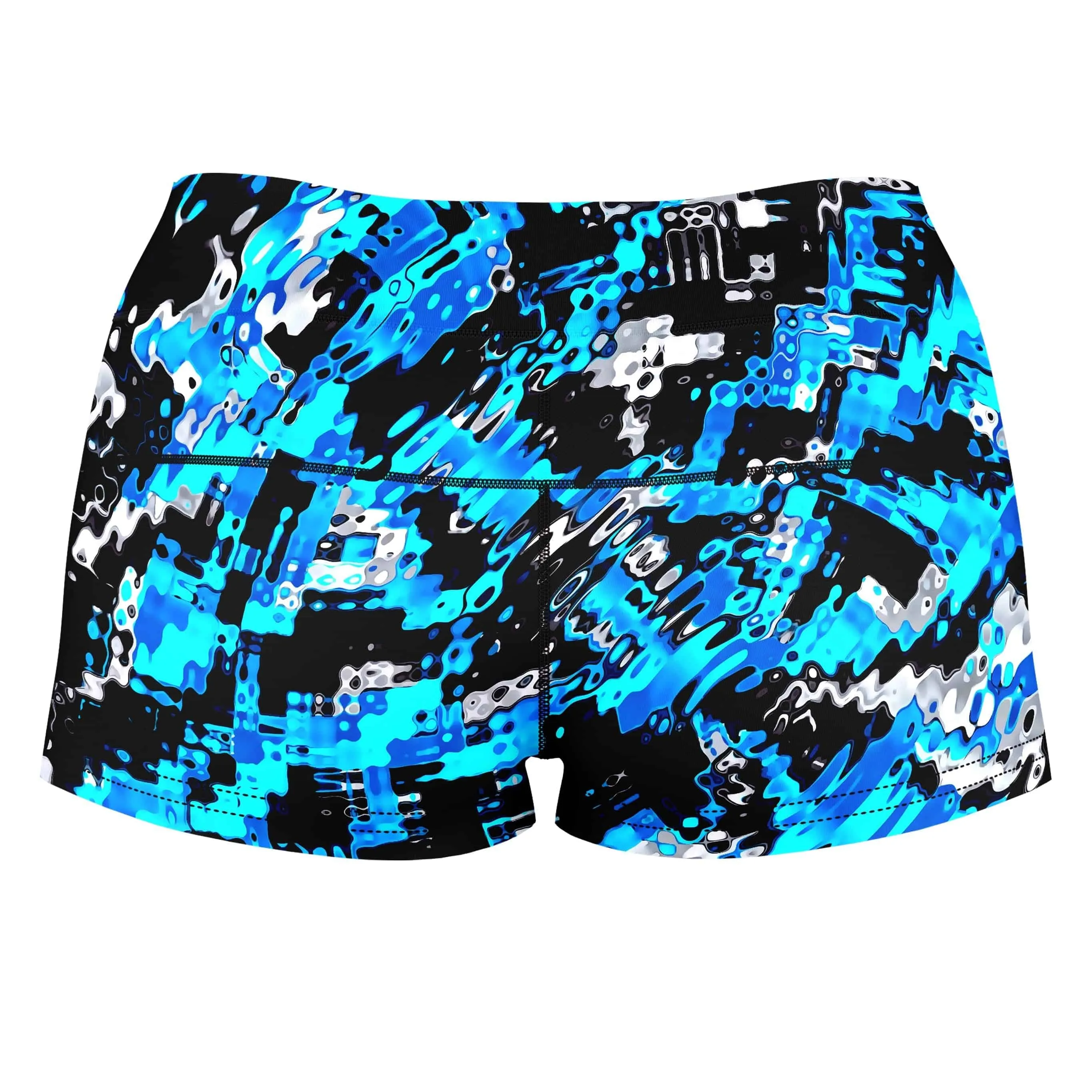 Aqua Rave High-Waisted Women's Shorts sold by iEDM product image thumbnail 2
