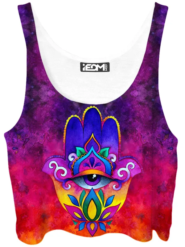 Sunset Hamsa Crop Tops sold by iEDM