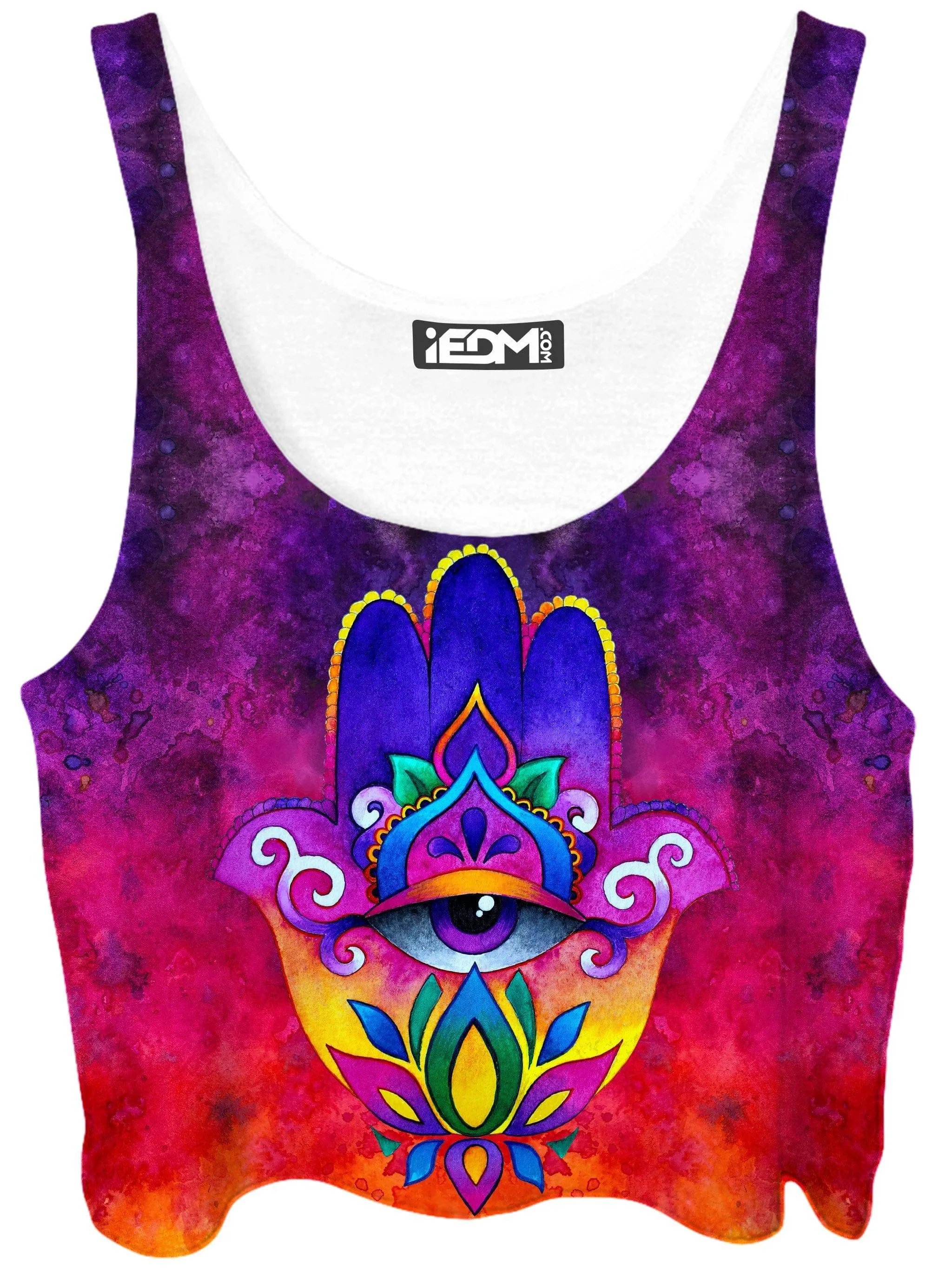 Sunset Hamsa Crop Tops sold by iEDM