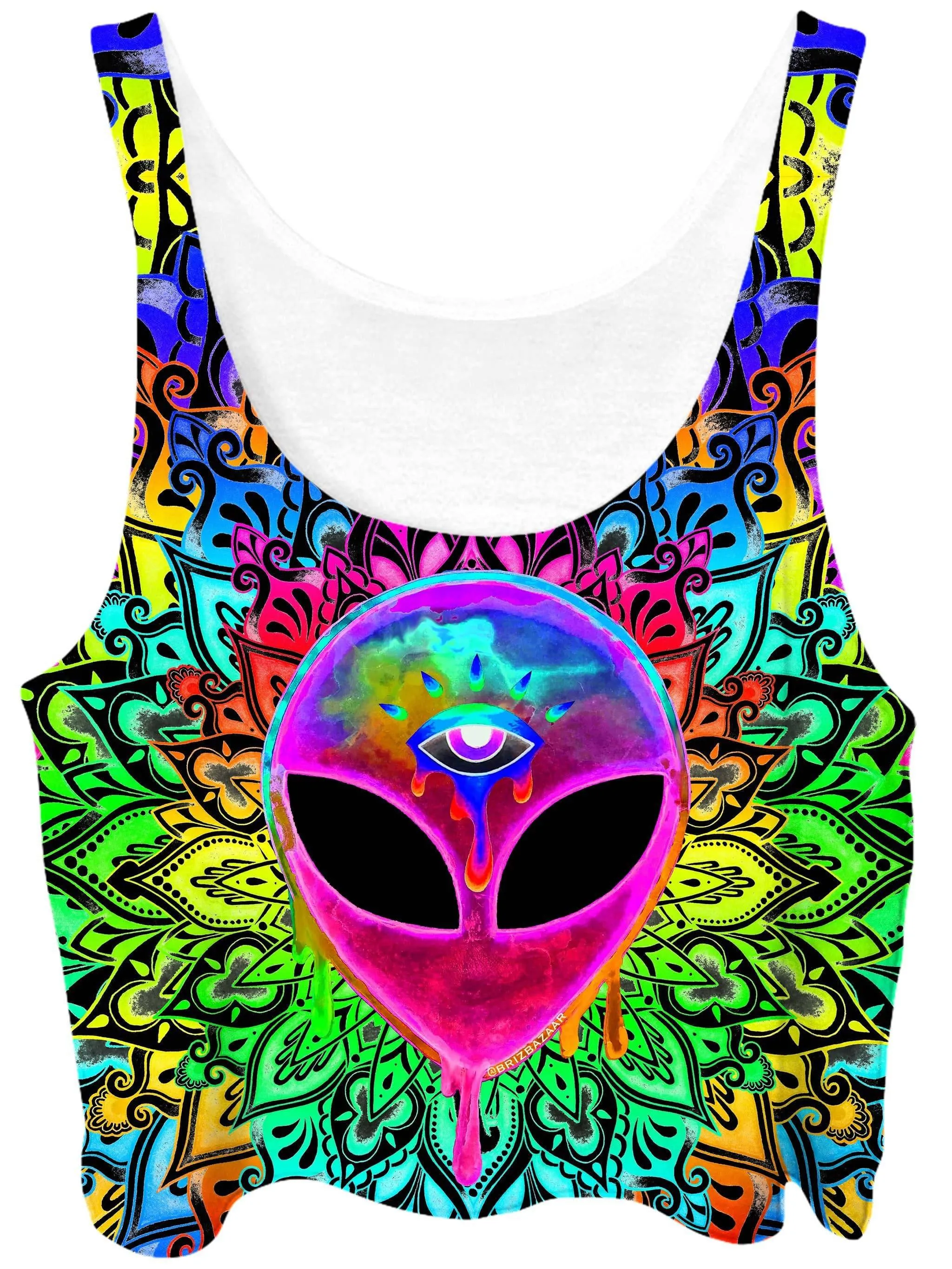 Psy Alien Pink Crop Top sold by iEDM