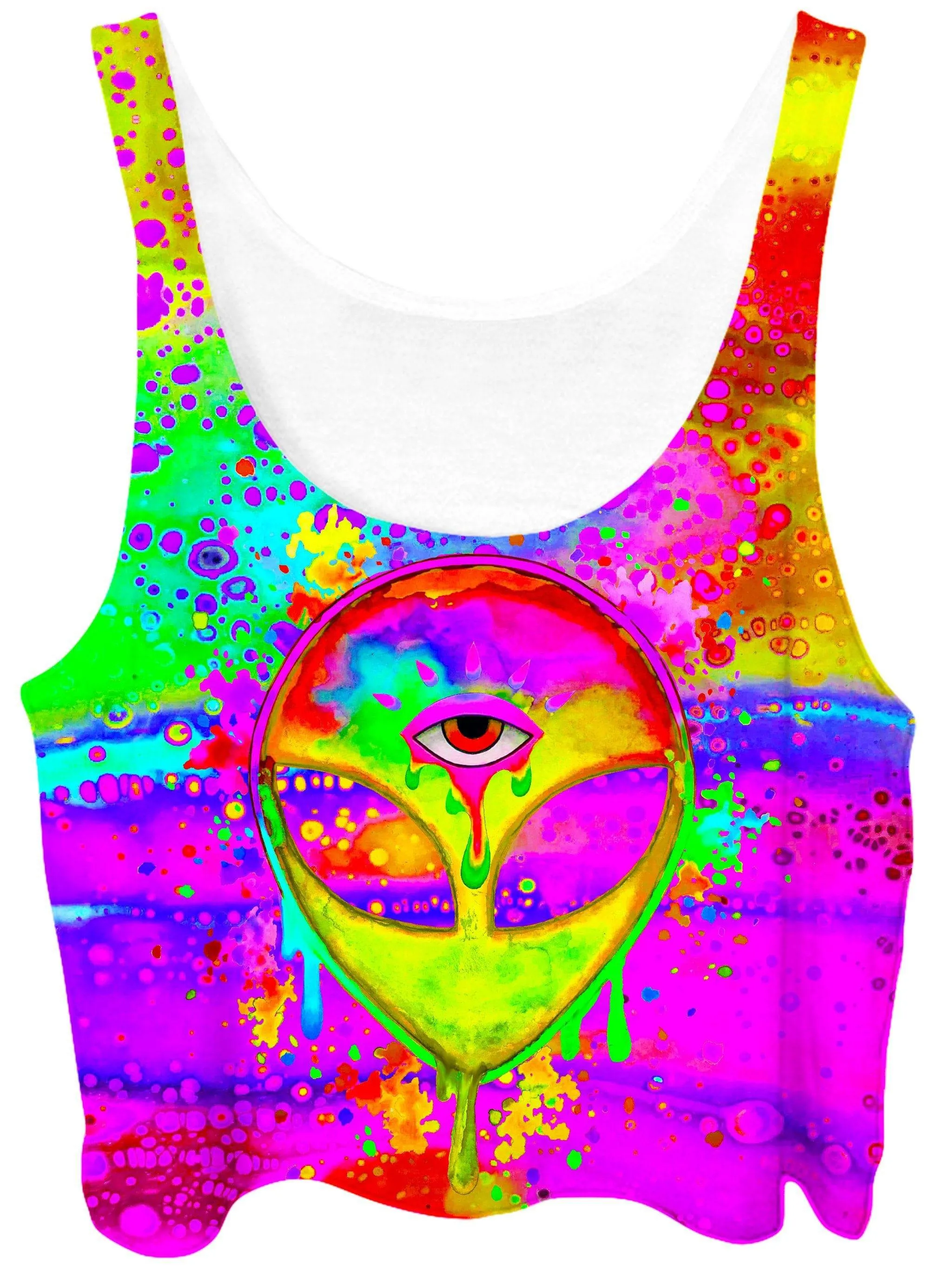 Alien Melt Yellow Crop Top sold by iEDM