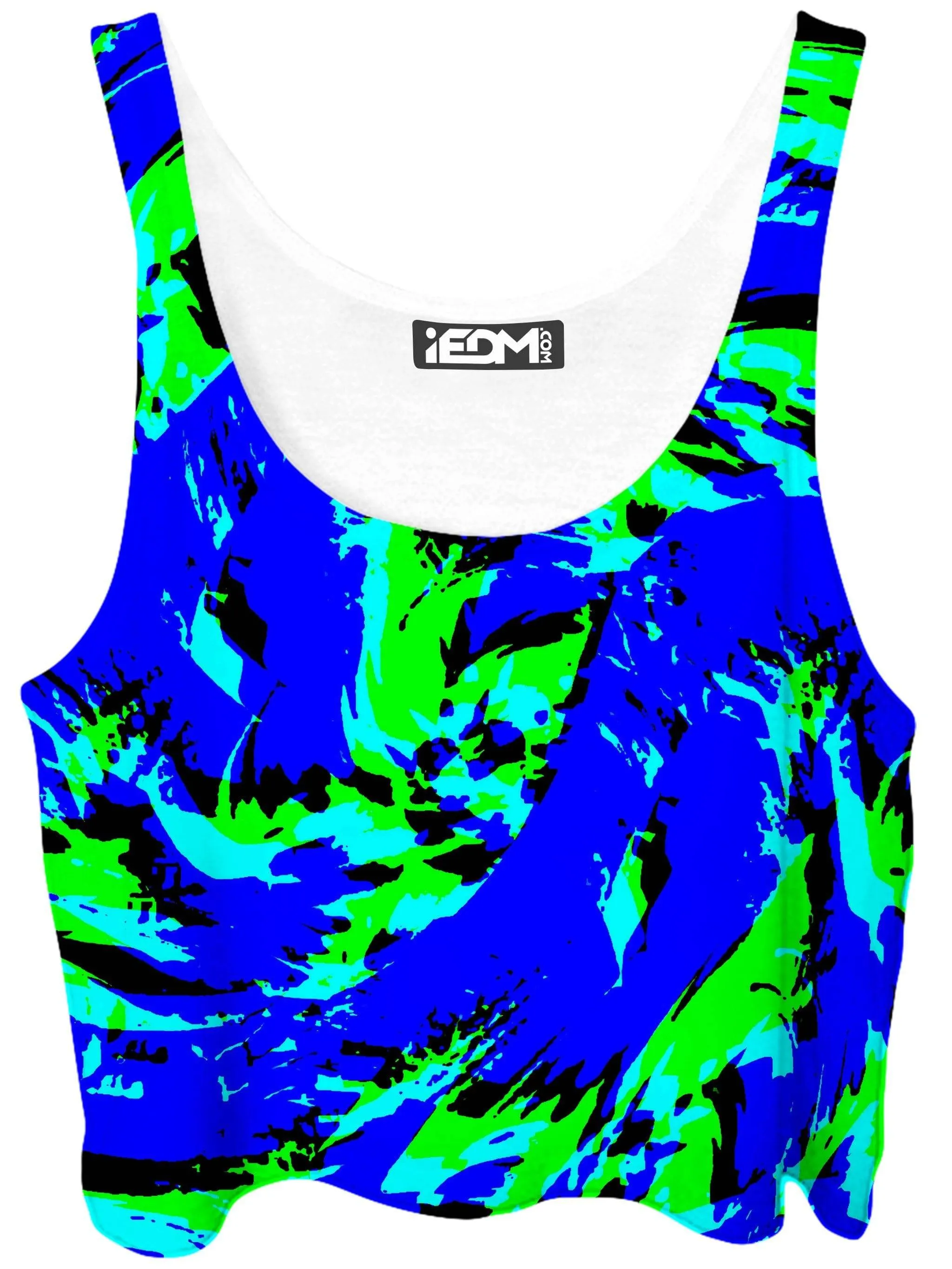 Sea Splatter Rave Graffiti Crop Top sold by iEDM