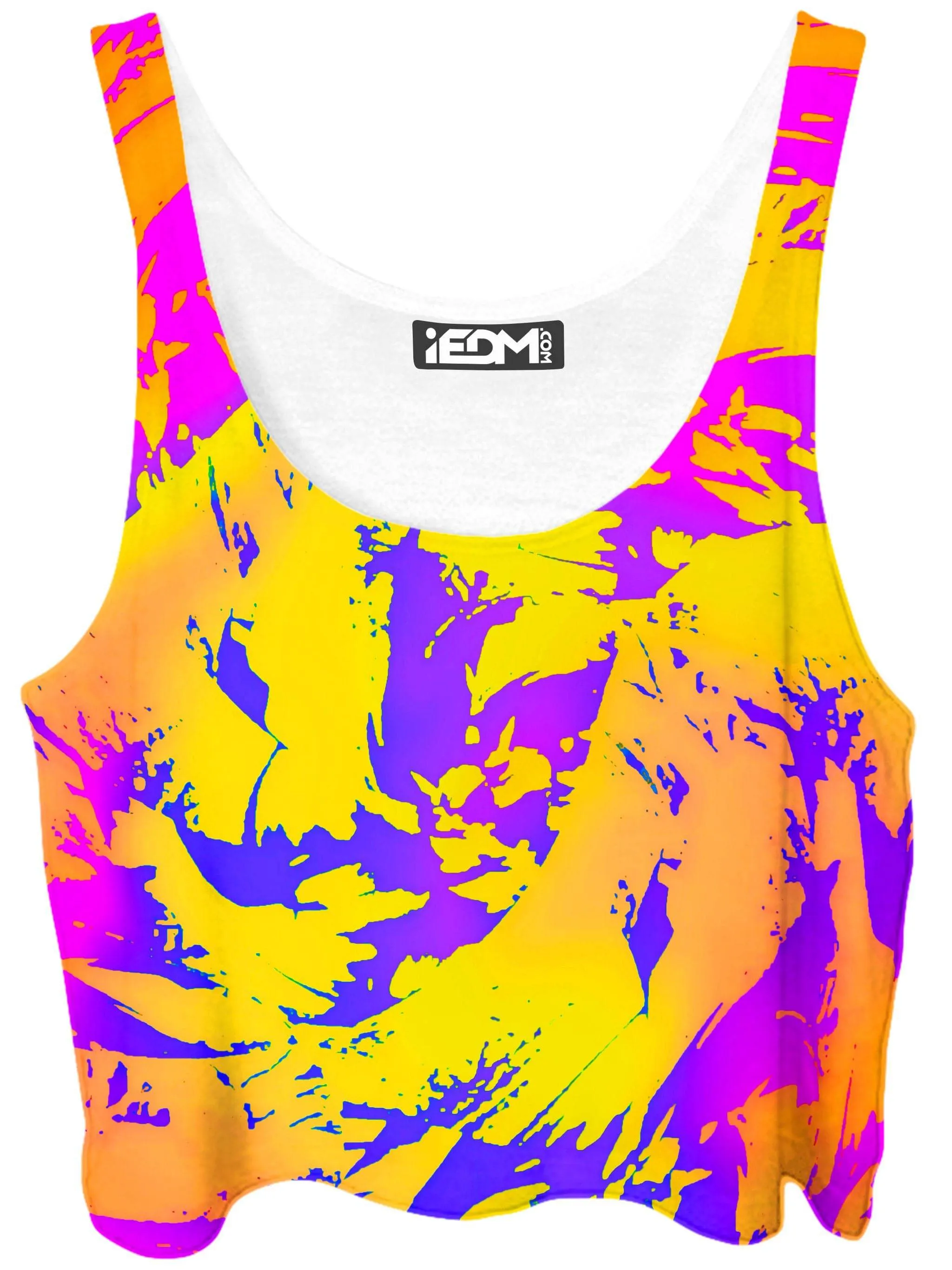 Tropical Ombre Paint Splatter Graffiti Crop Top sold by iEDM