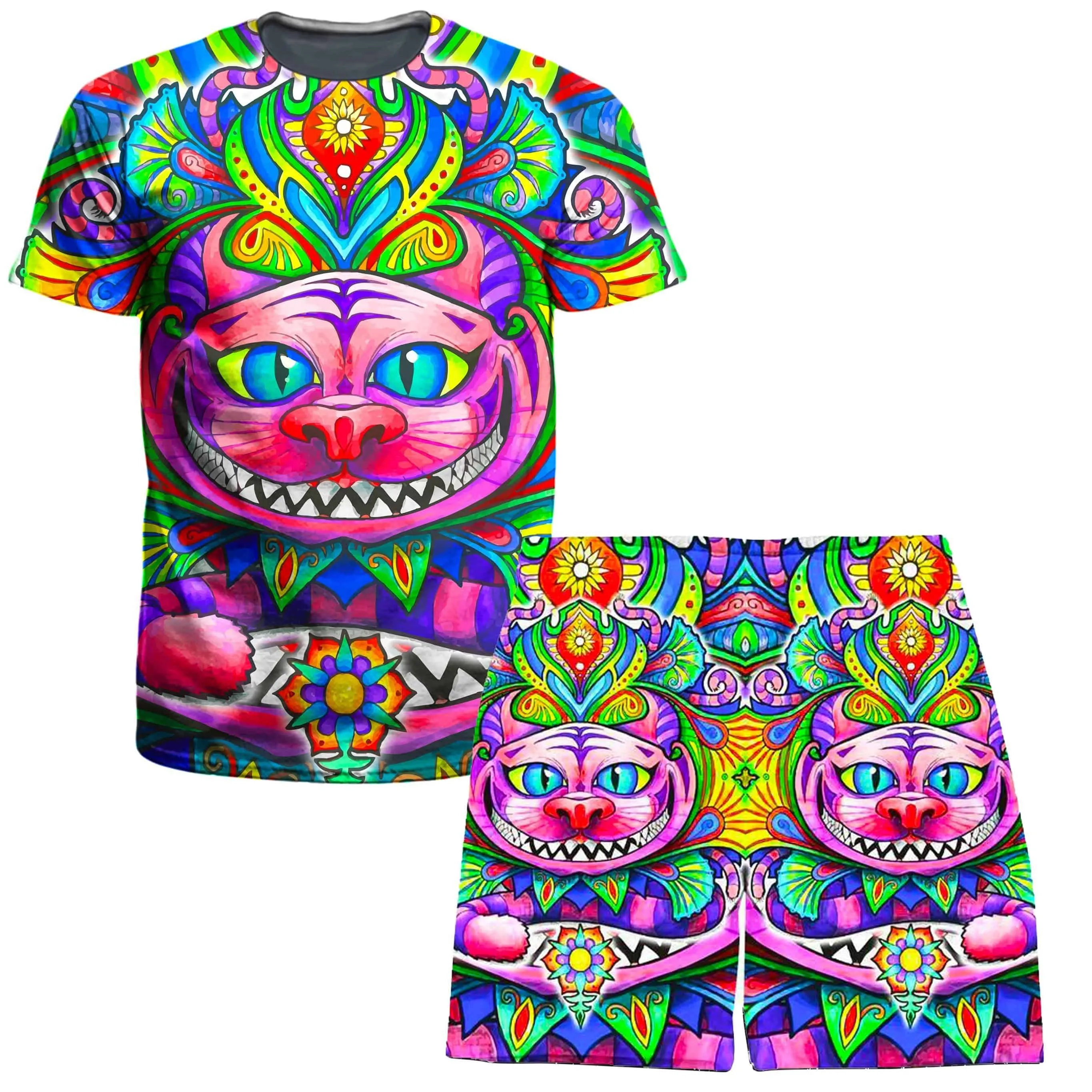 Cheshire Cat T-Shirt and Shorts Combo sold by iEDM