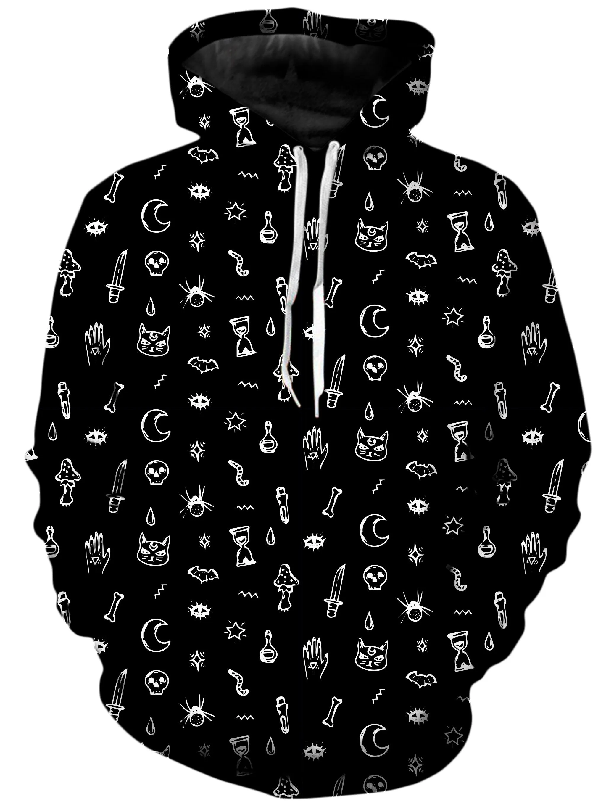 Black Pattern Unisex Hoodie sold by iEDM