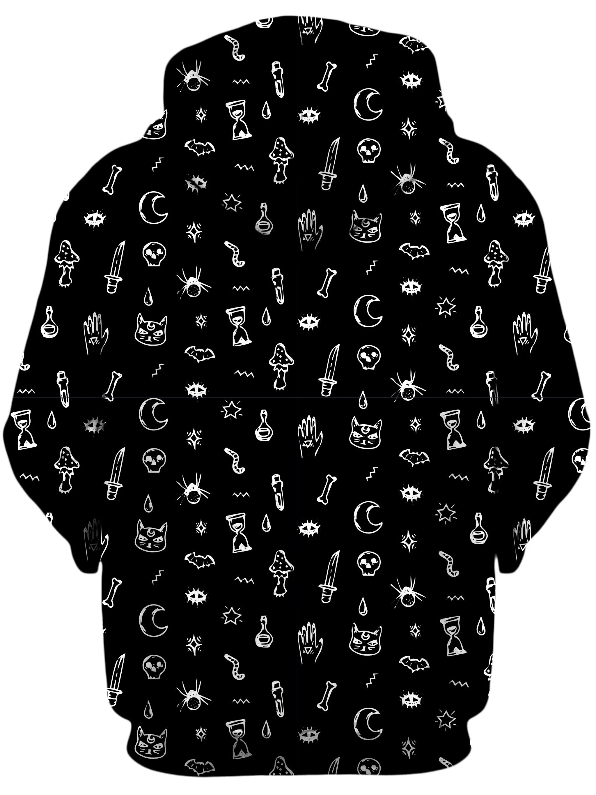 Black Pattern Unisex Hoodie sold by iEDM product image thumbnail 2