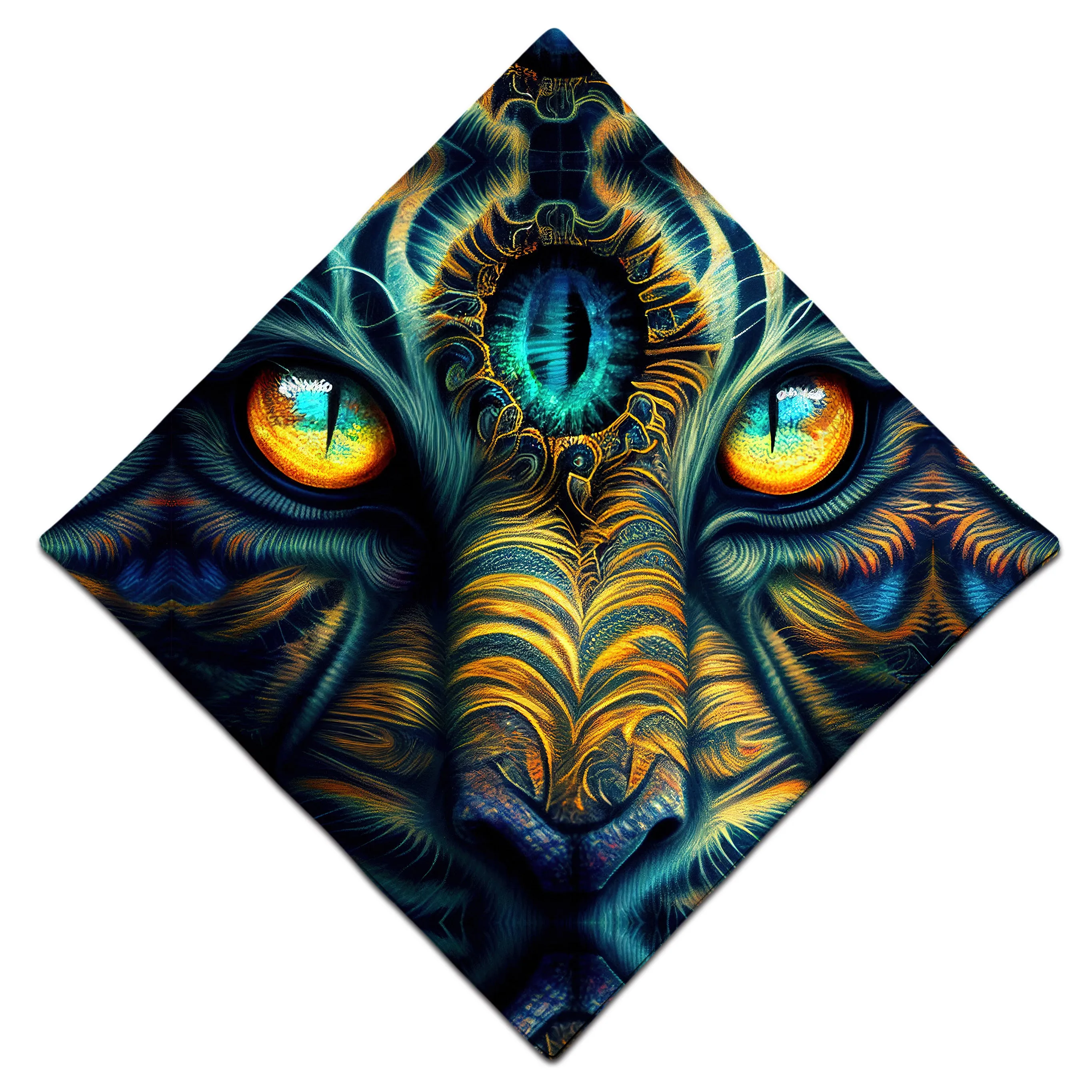 Tiger Eyes Psychedelic Bandana sold by iEDM product image thumbnail 3