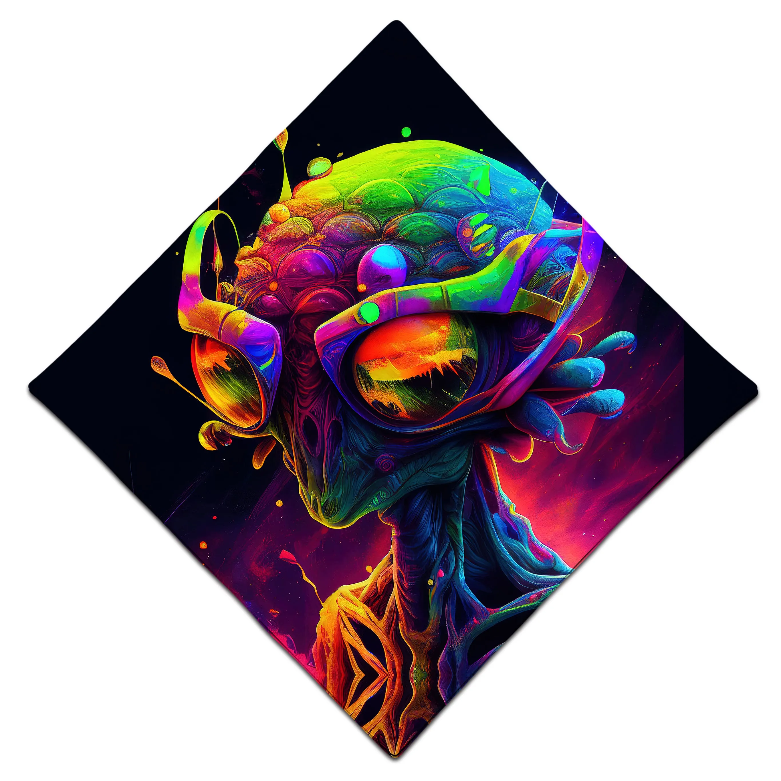 Psychedelic Alien Bandana sold by iEDM product image thumbnail 3