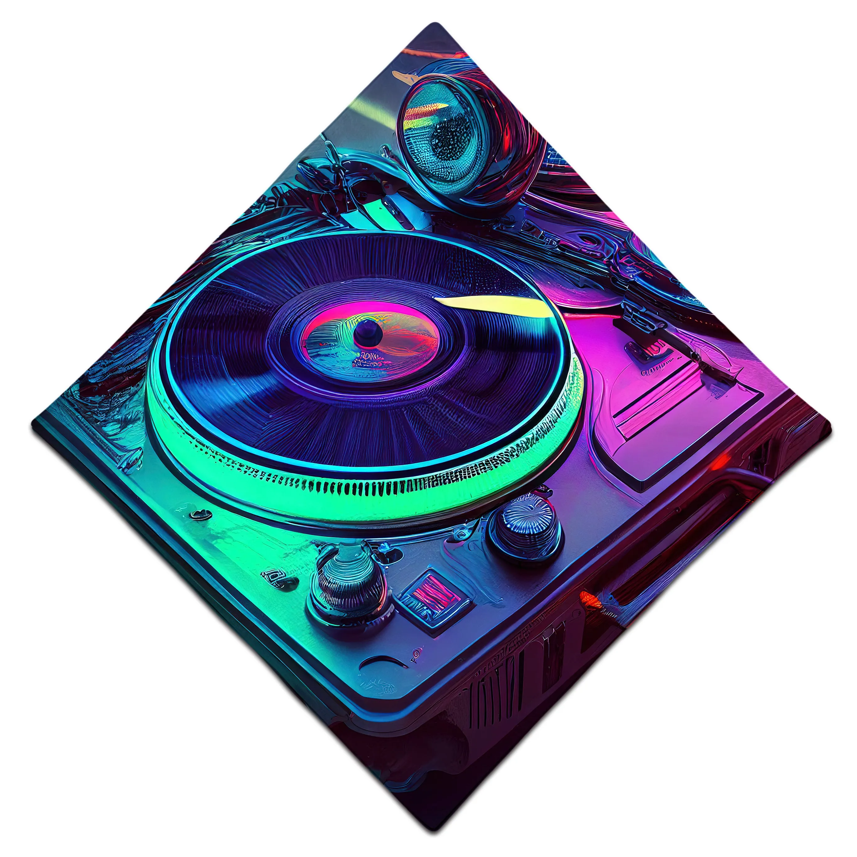Neon Turntables Bandana sold by iEDM product image thumbnail 3