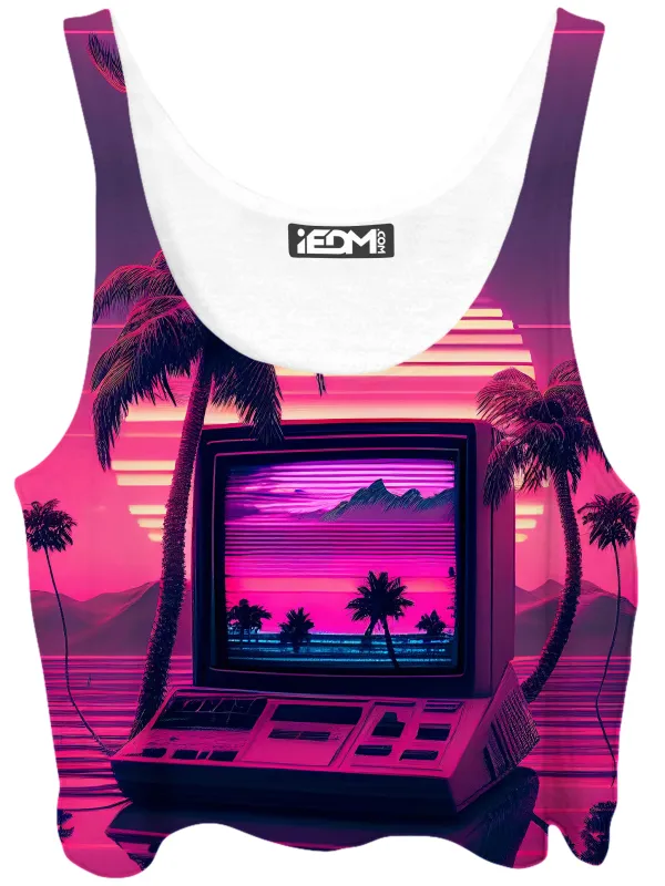 Vapor Palm Trees Crop Top sold by iEDM