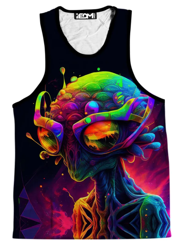 Psychedelic Alien Men's Tank sold by iEDM