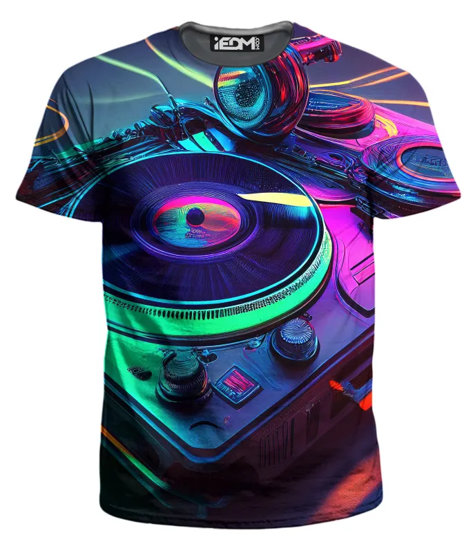 Neon Turntables Men's T-Shirt sold by iEDM