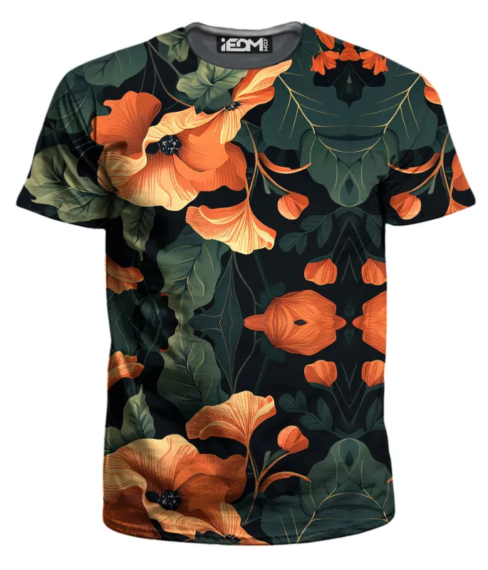 Tangerine Floral Men's T-Shirt sold by iEDM