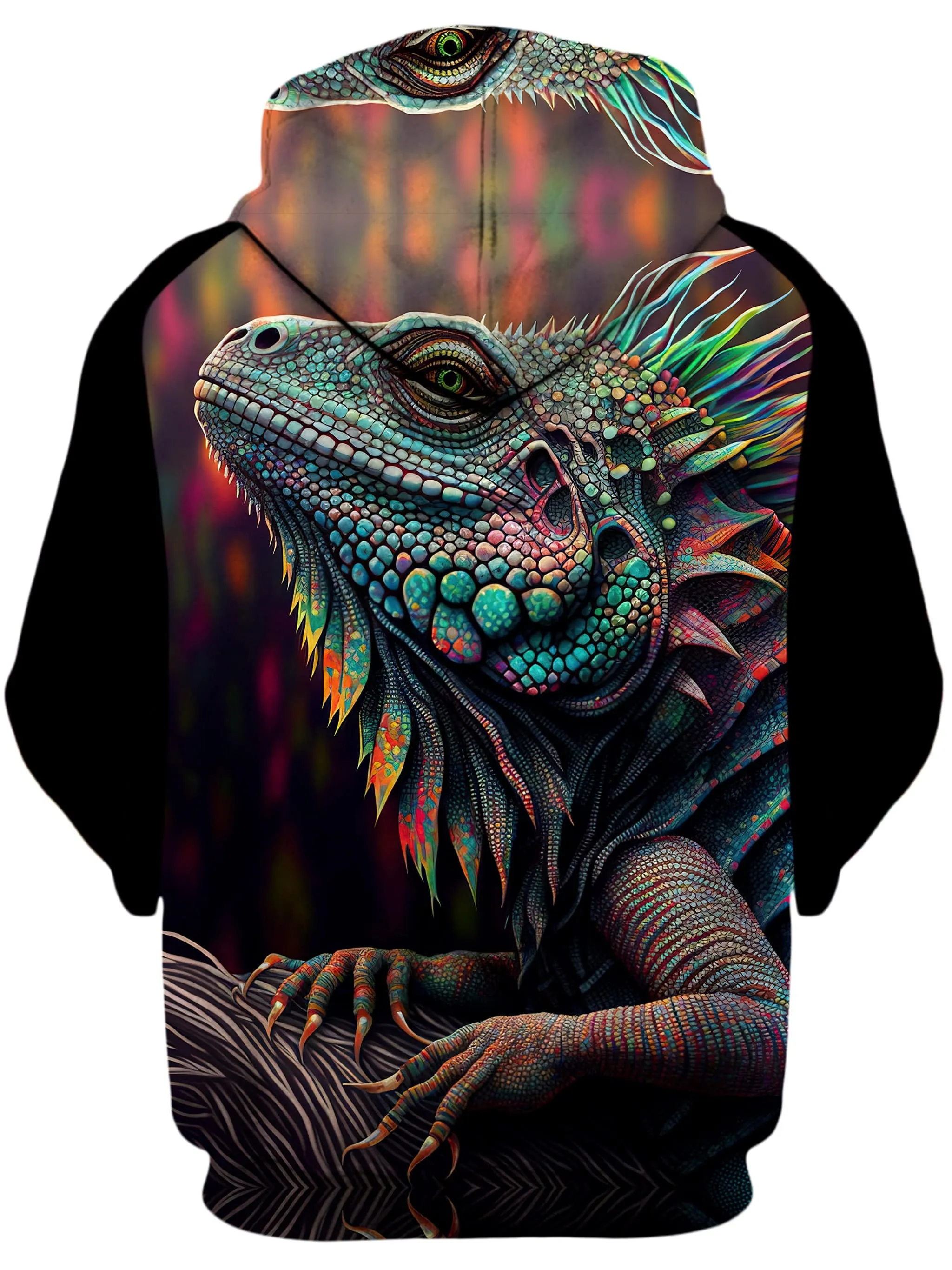 Psychedelic Giant Iguana 2.0 Unisex Hoodie sold by iEDM product image thumbnail 2