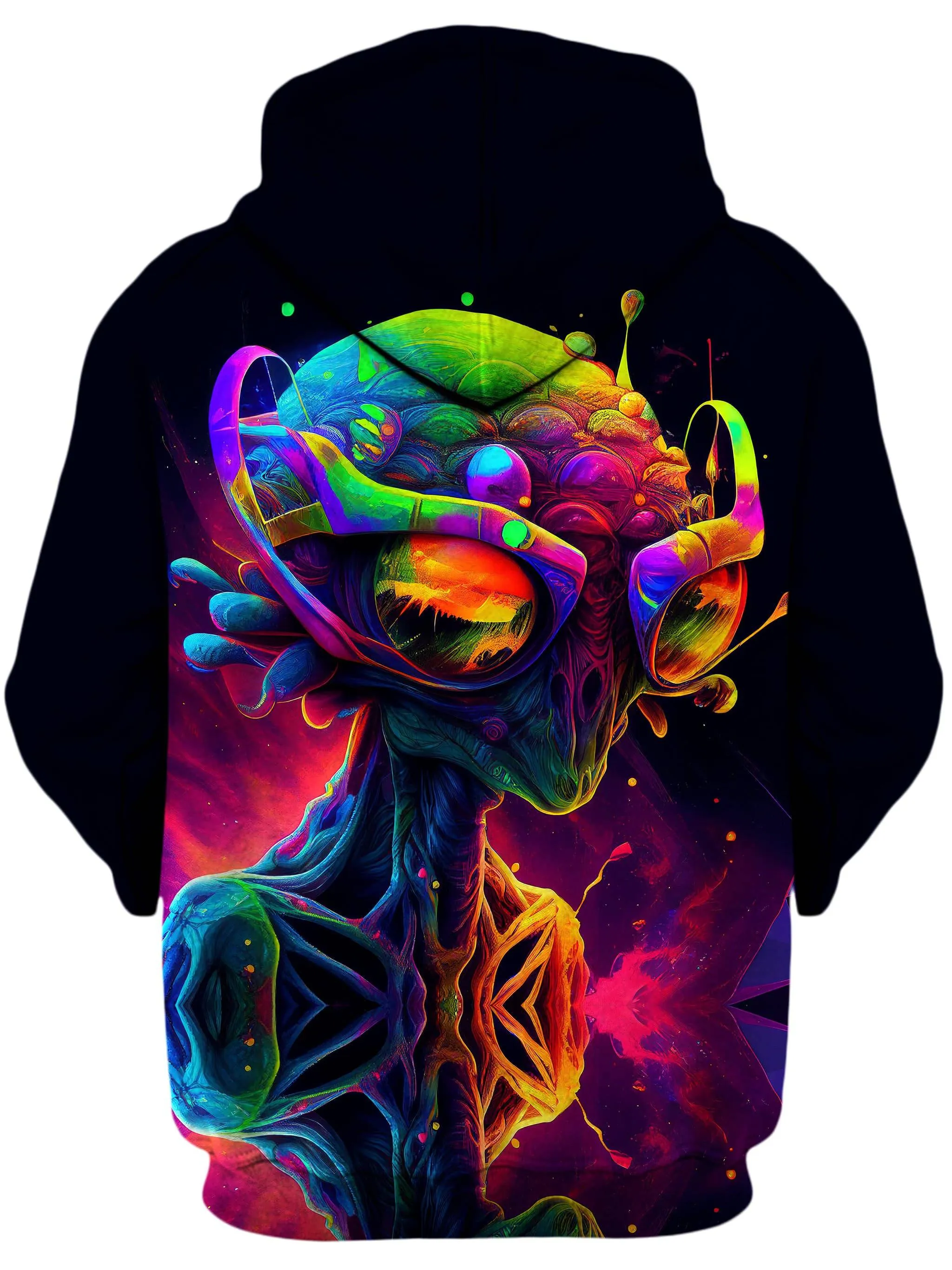 Psychedelic Alien Unisex Hoodie sold by iEDM product image thumbnail 2