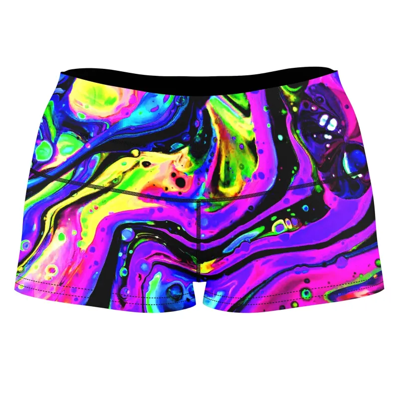 Purple Funk High-Waisted Women's Shorts sold by iEDM