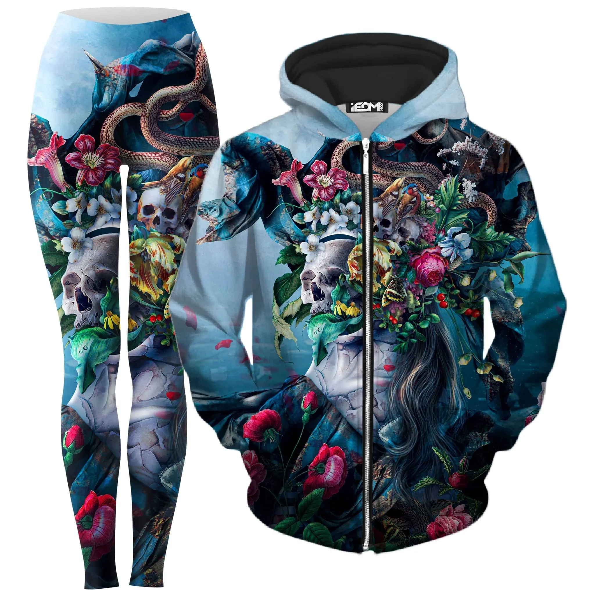 Live and Die Zip-Up Hoodie and Leggings Combo sold by iEDM