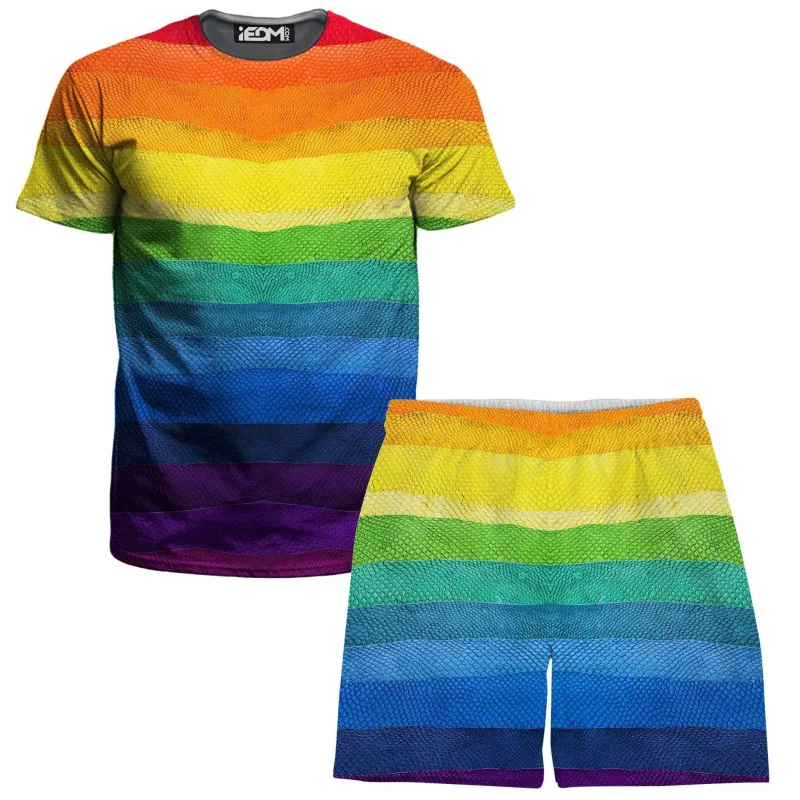 Rainbow Snake T-Shirt and Shorts Combo sold by iEDM