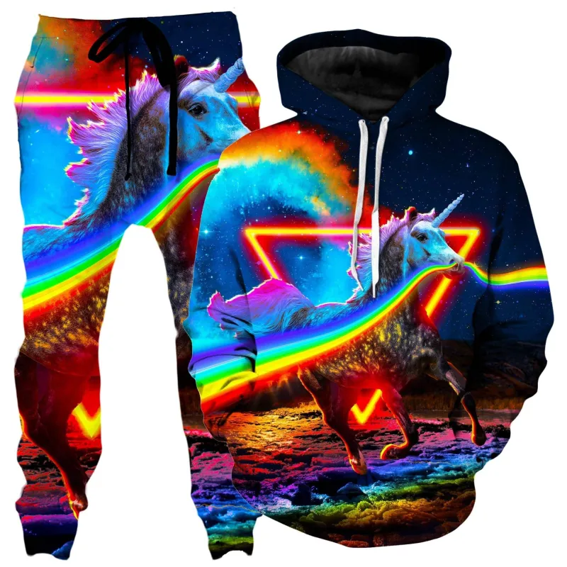 Rainbow Unicorn Hoodie and Joggers Combo made by iEDM