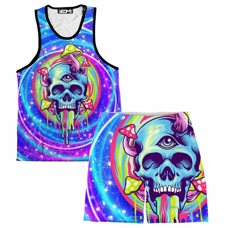 Mushroom Head Men's Tank and Shorts Combo sold by iEDM