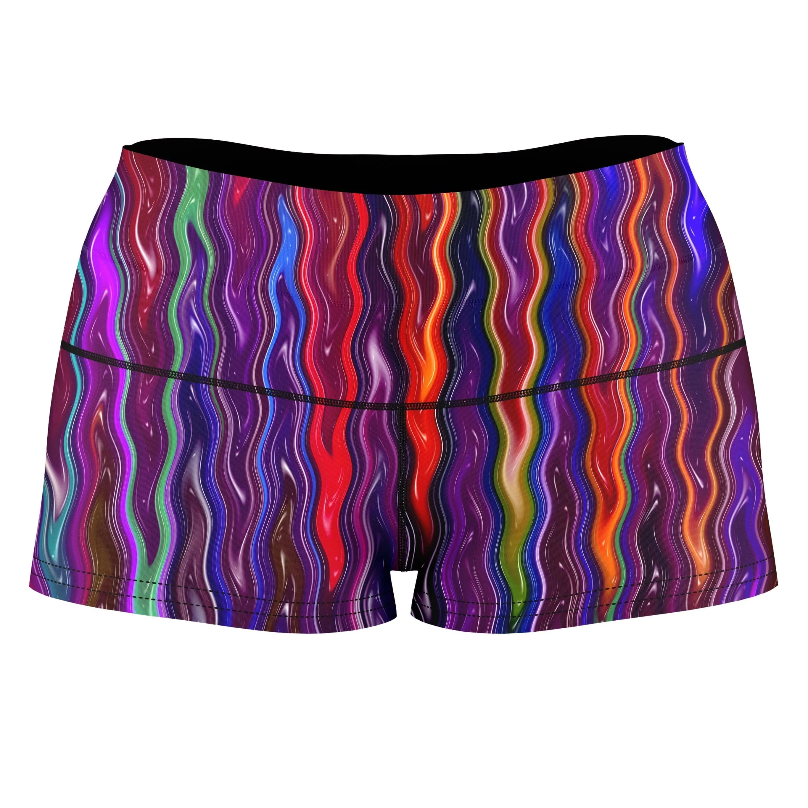 Trippy Vibes High-Waisted Women's Shorts sold by iEDM