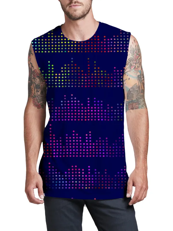Techno Equalizer Bars Men's Muscle Tank sold by iEDM
