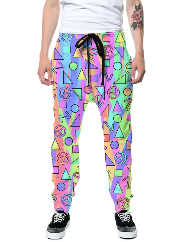 Trippy Retro Peace Signs Joggers sold by iEDM