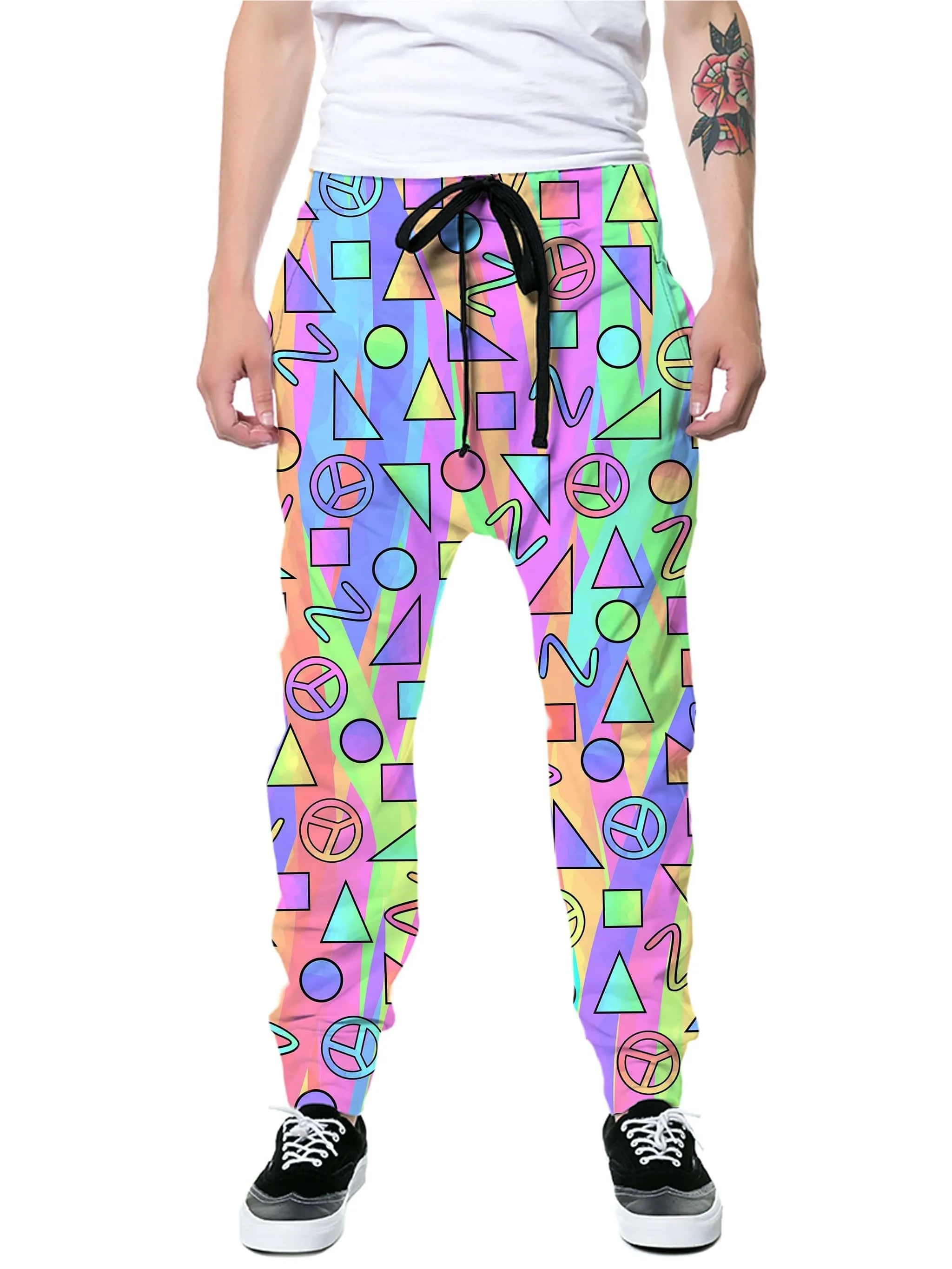 Trippy Retro Peace Signs Joggers sold by iEDM