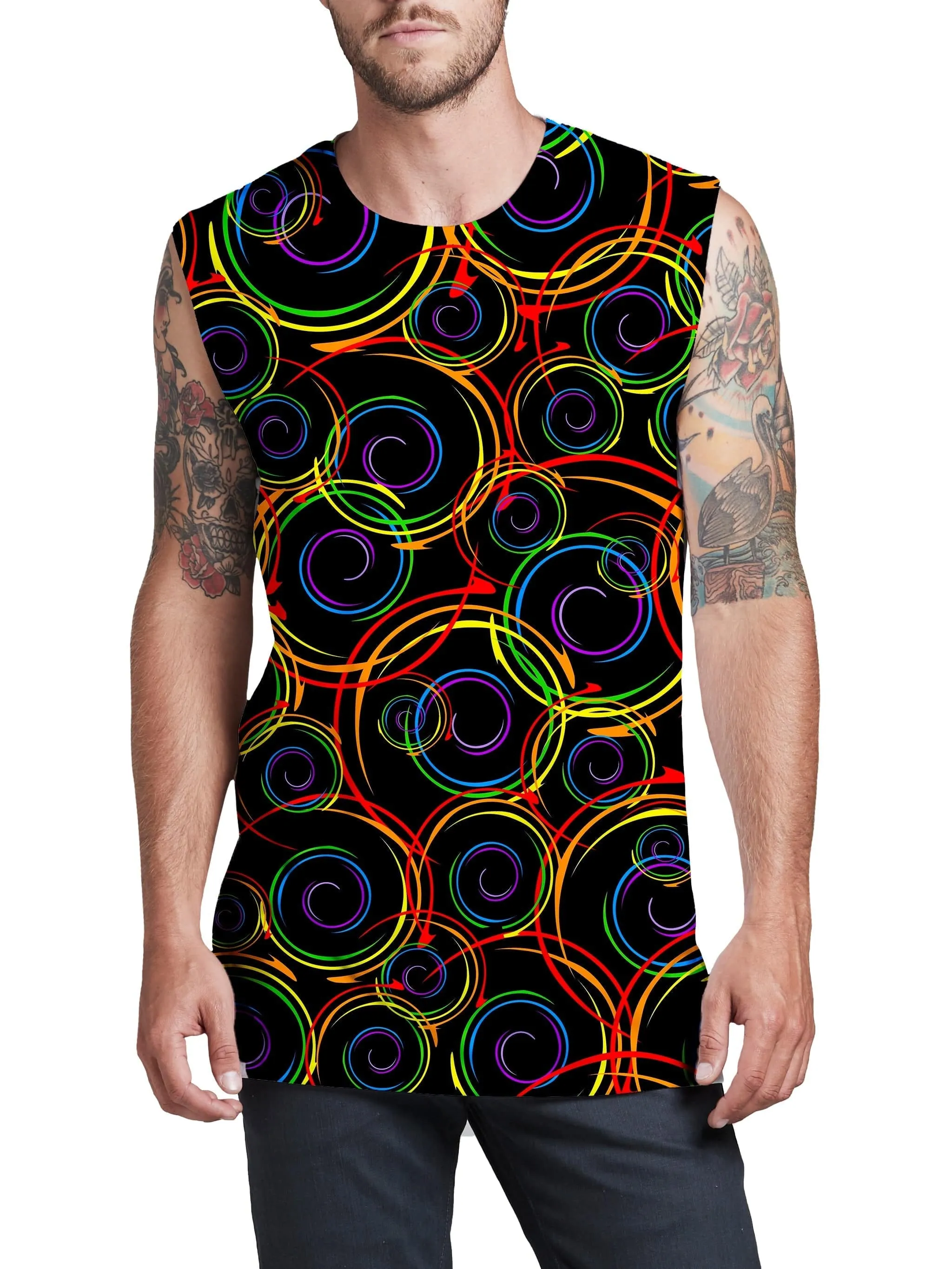 Swirl Abstract Men's Muscle Tank sold by iEDM