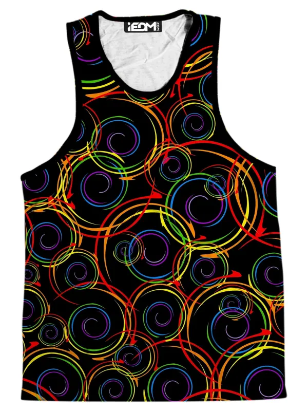 Swirl Abstract Men's Tank sold by iEDM