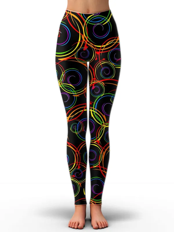 Swirl Abstract Leggings sold by iEDM