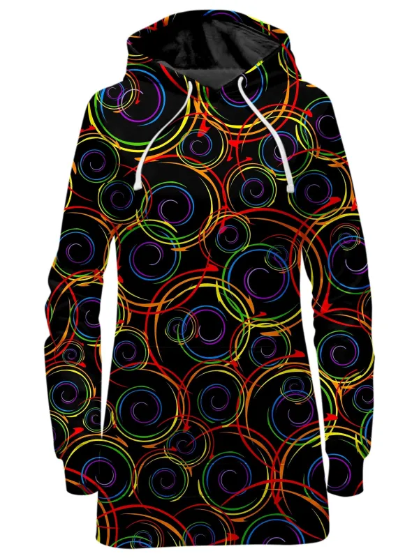Swirl Abstract Hoodie Dress sold by iEDM