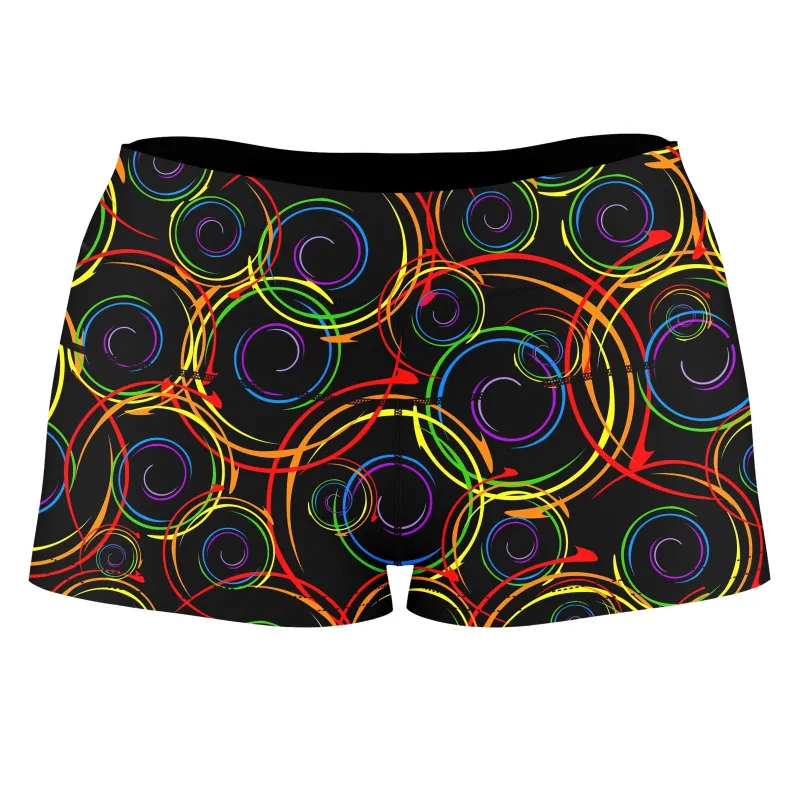 Swirl Abstract High-Waisted Women's Shorts sold by iEDM