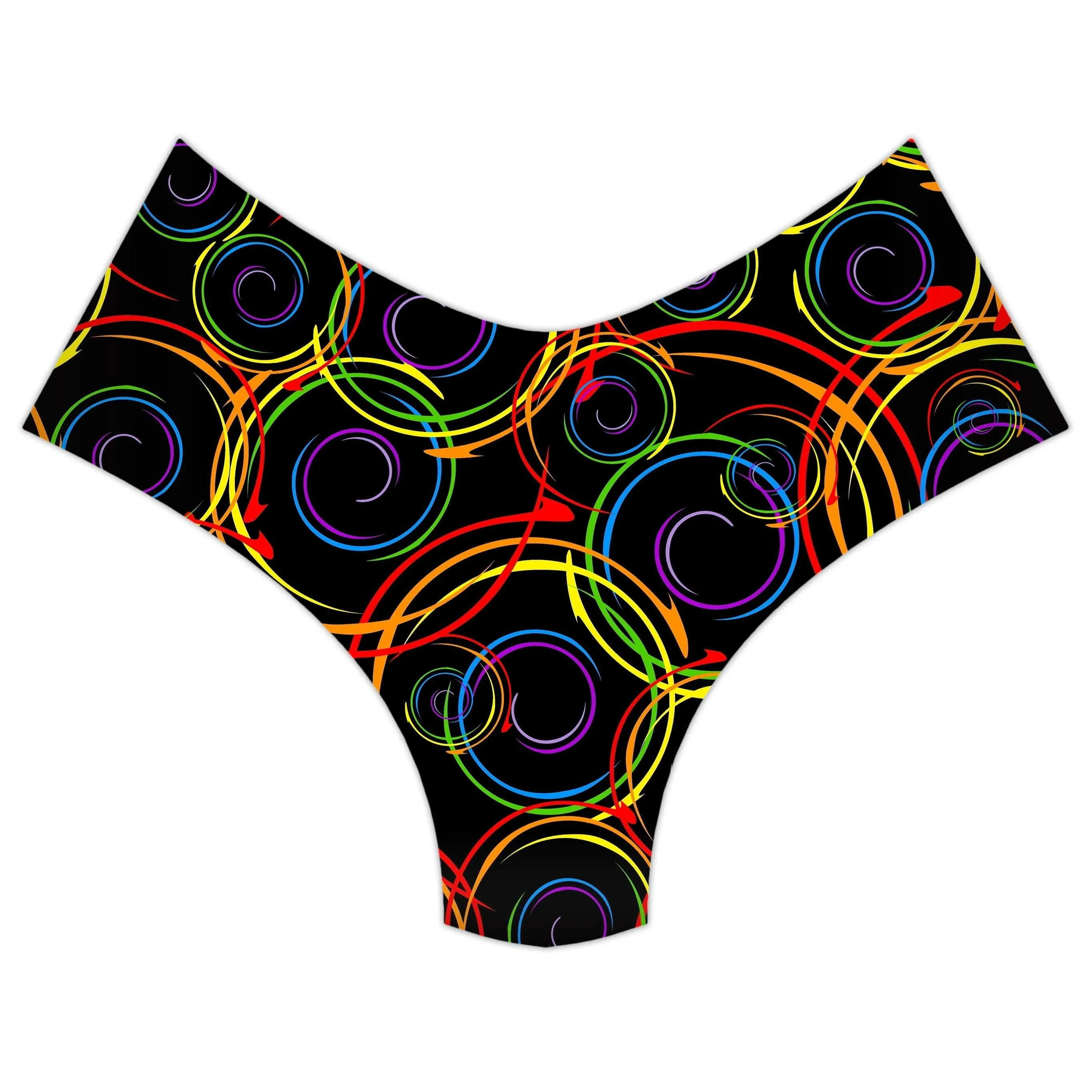 Swirl Abstract Booty Shorts sold by iEDM product image thumbnail 3