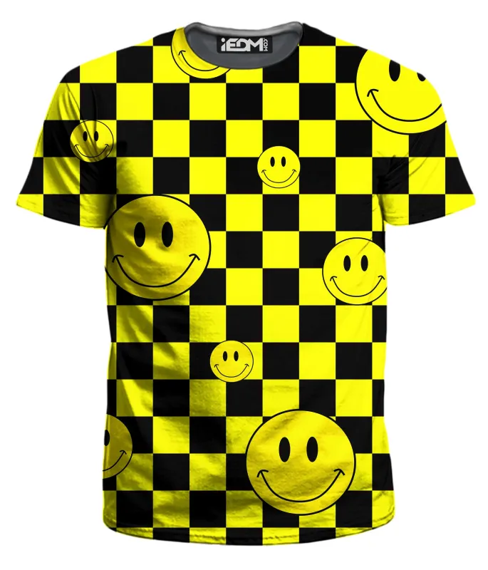 Smile Checkerboard Men's T-Shirt sold by iEDM
