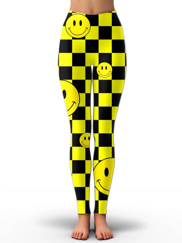 Smile Checkerboard Leggings sold by iEDM
