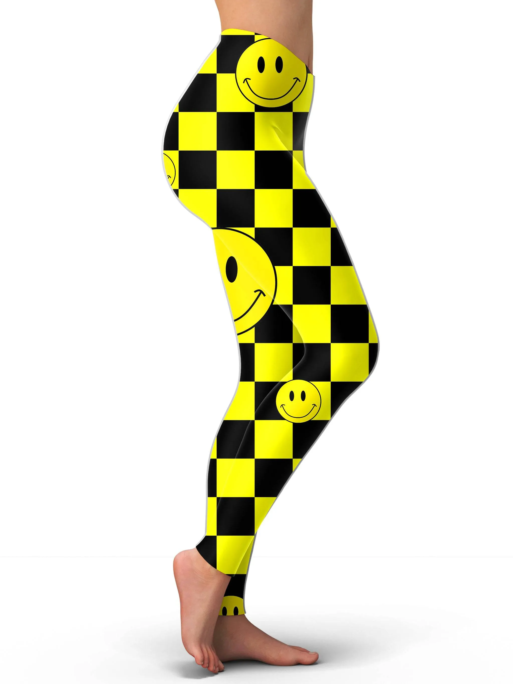 Smile Checkerboard Leggings sold by iEDM product image thumbnail 2