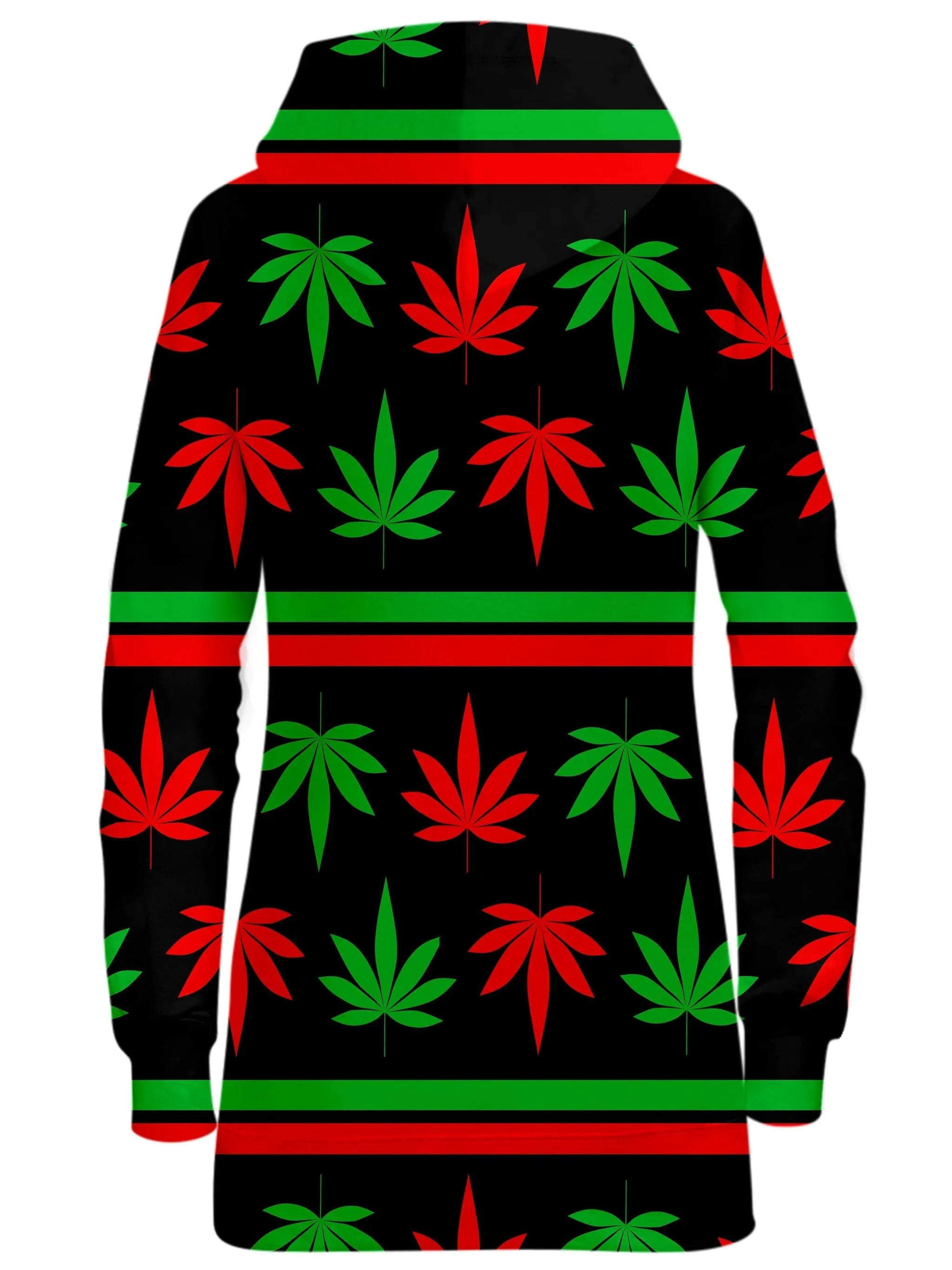 Red And Green Festive Bud Hoodie Dress sold by iEDM product image thumbnail 2