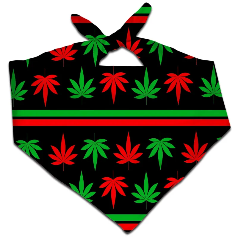 Red And Green Festive Bud Bandana sold by iEDM