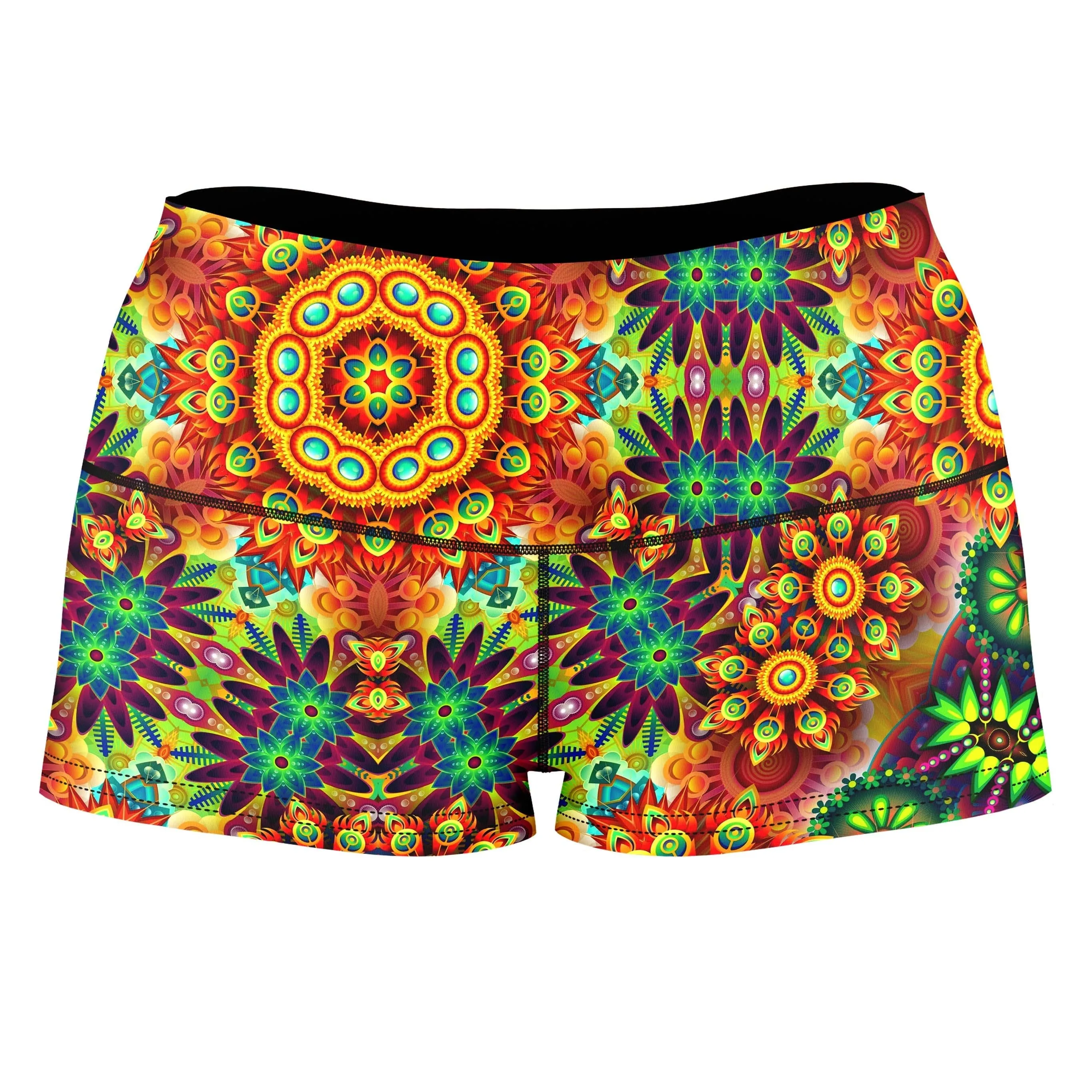 Ornate Color Journey High-Waisted Women's Shorts sold by iEDM