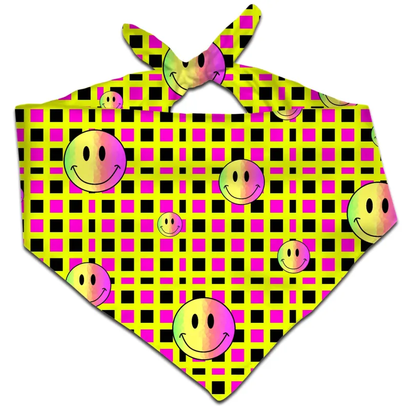 Happy Plaid Bandana sold by iEDM